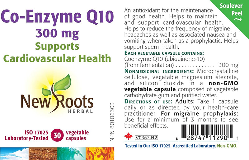 New Roots Herbal - Co - Enzyme Q10 300MG - 30 Capsules