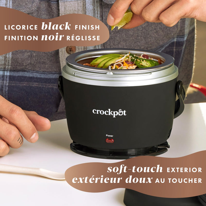 Crock-Pot Lunch Crock 2178594 20 oz Food Warmer, Black Licorice