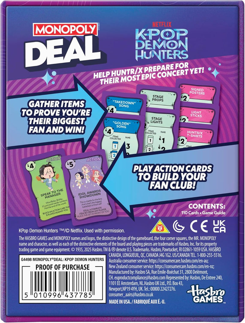 Hasbro - MONOPOLY DEAL - KPOP DEMON HUNTER