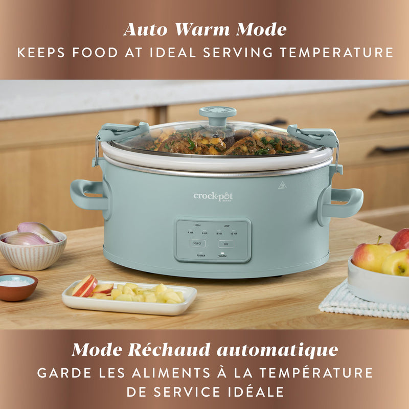 Crock-Pot Design Series 2218659 6 qt Programmable Slow Cooker, Ocean Fog