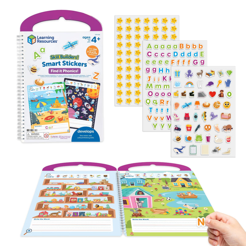 Learning Resources - SKILL BUILDERS! SMART STICKERS FIND IT PHONICS