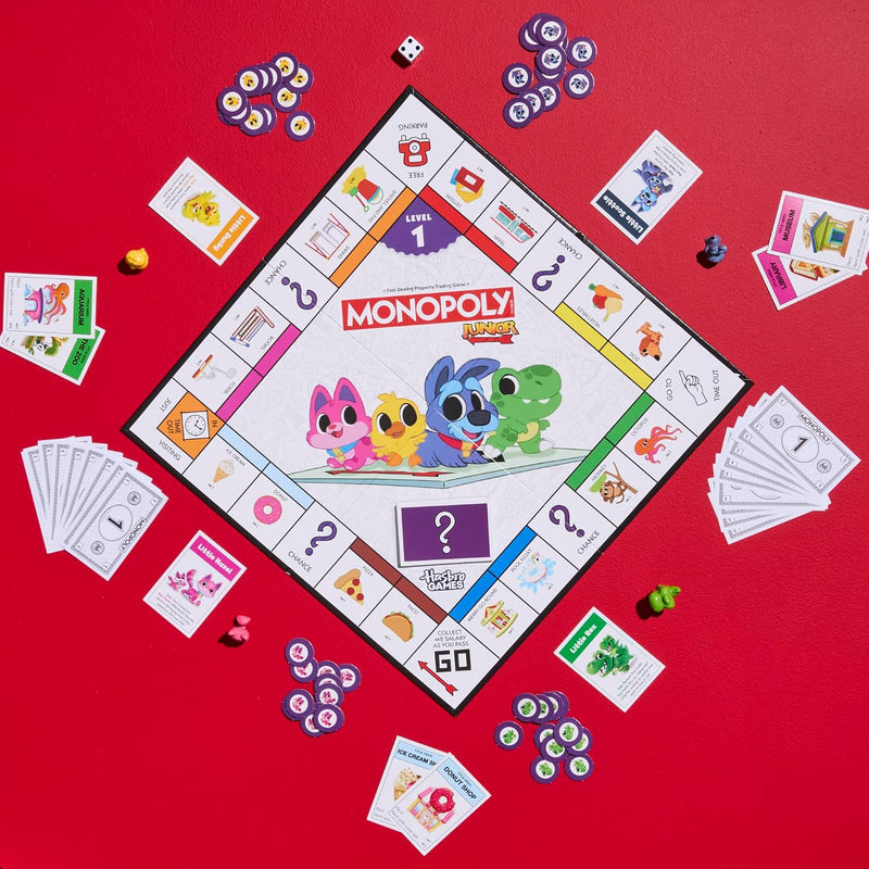 Hasbro - MONOPOLY JUNIOR - 2 JEUX en 1 ( Bilingue ) ( rafraîchir )