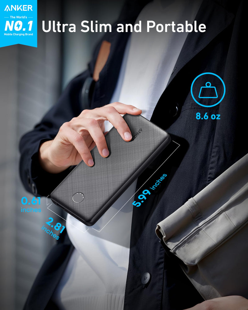 Anker - 313 (A1229) - PowerCore 10,000mAh Power Bank - Black