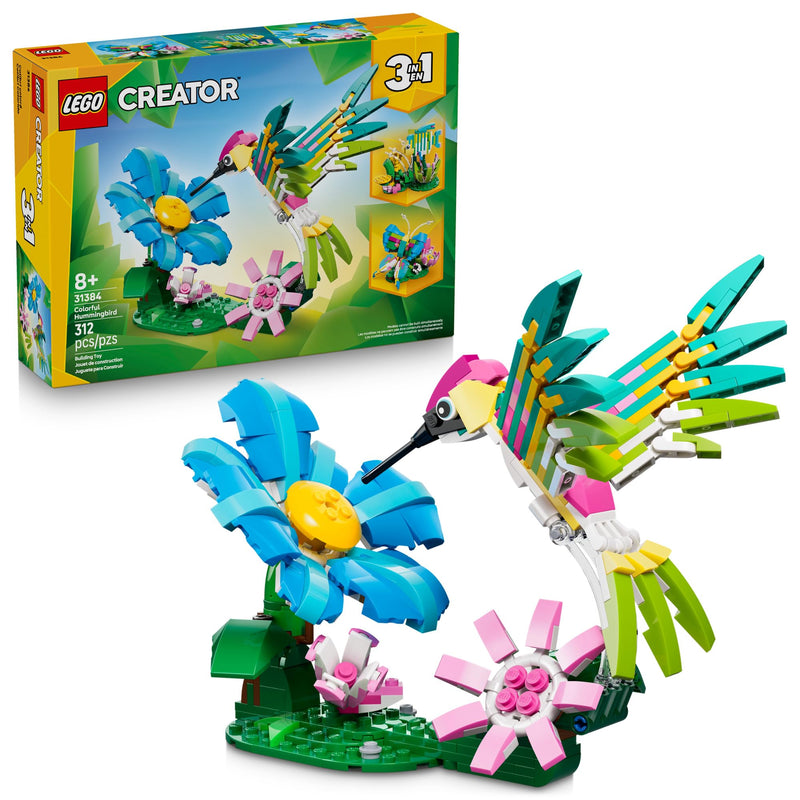 LEGO Creator 3 in 1 Wild Animals Colorful Hummingbird 31384