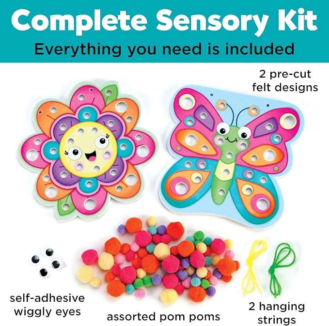 CREATIVITY FOR KIDS - Pom Pom Pictures: Garden - Butterfly and Flower