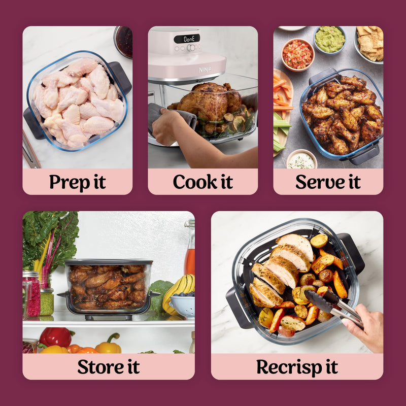 Ninja – Crispi Pro AS101CRS Glass Air Fryer – Rose Quartz – product image 6