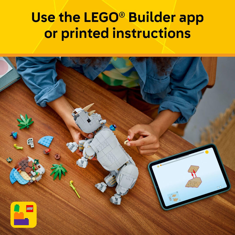 LEGO Creator 3in1 Wild Animals: Majestic Rhino with Birds 31171