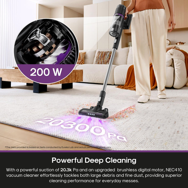 Eureka - ReactiClean NEC410BK - Cordless Stick Vacuum - Black