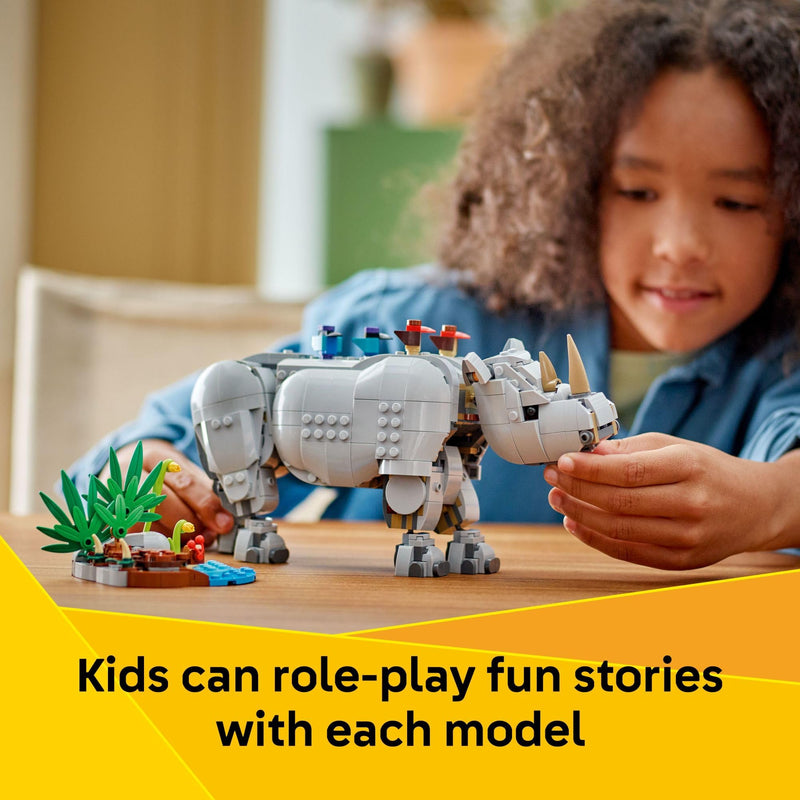 LEGO Creator 3in1 Wild Animals: Majestic Rhino with Birds 31171