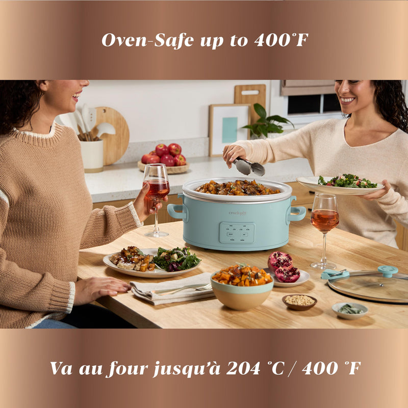 Crock-Pot Design Series 2218659 6 qt Programmable Slow Cooker, Ocean Fog