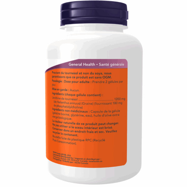 Now - Sunflower Lecithin 1200MG Non - GMO 100GEL