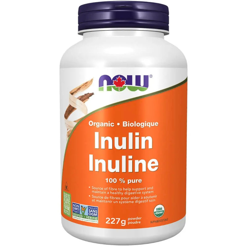 Now - Fibre Supplements - Organic inulin 100% Pure Powder 227 g