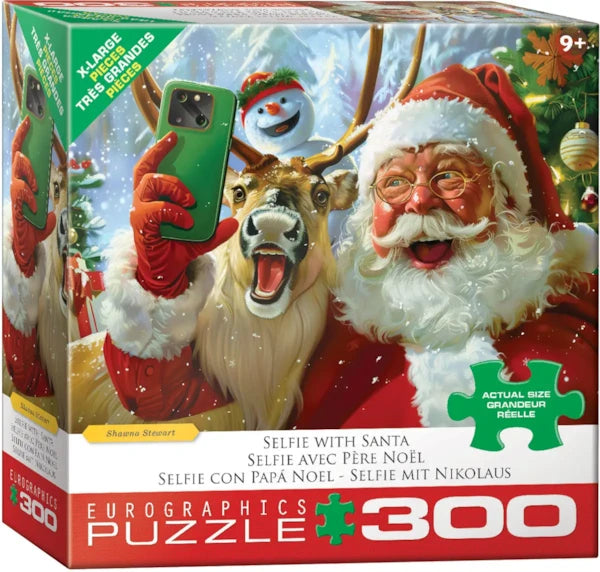 Eurographics - 300 Piece Jigsaw Puzzle - Selfie with Santa By Shawna Stewart