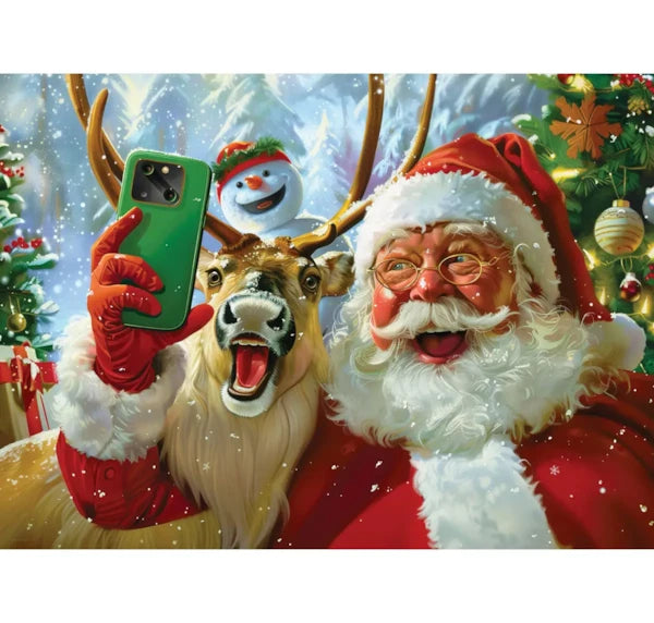 Eurographics - 300 Piece Jigsaw Puzzle - Selfie with Santa By Shawna Stewart