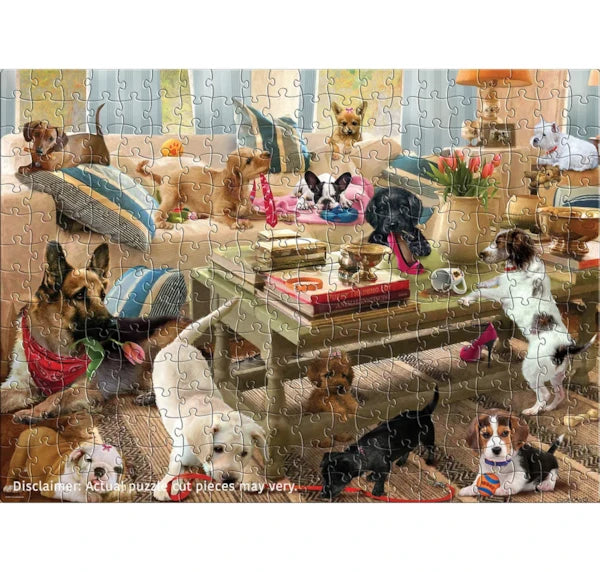 Eurographics - 300 Piece Jigsaw Puzzle - Living Room Pups By Robert Giordano
