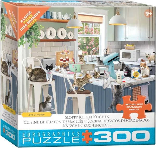 Eurographics - 300 Piece Jigsaw Puzzle - Sloppy Kitten Kitchen By Robert Giordano