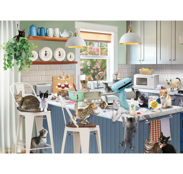 Eurographics - 300 Piece Jigsaw Puzzle - Sloppy Kitten Kitchen By Robert Giordano
