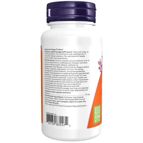 Now - Melatonin Extra Strength 10MG 100VCAP