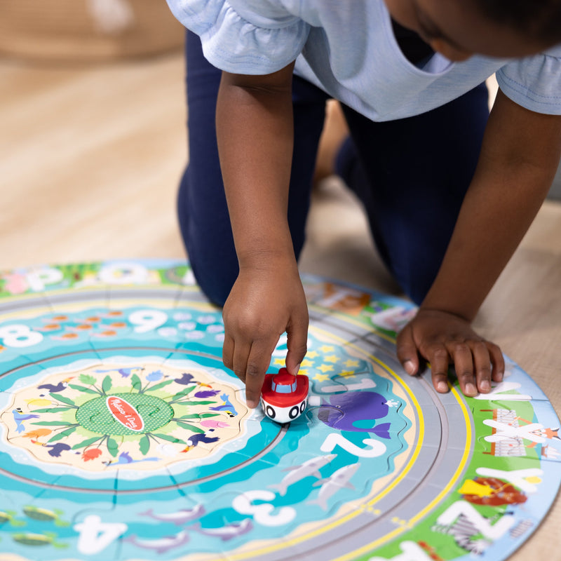 Melissa & Doug - Round the Shore Floor Puzzle & Play Set - in use during play