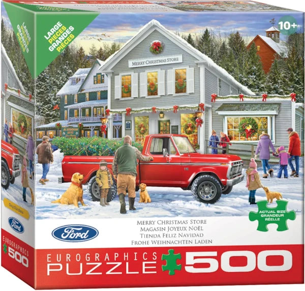 Eurographics - 500 Piece Jigsaw Puzzle - Merry Christmas Store By Greg Giordano