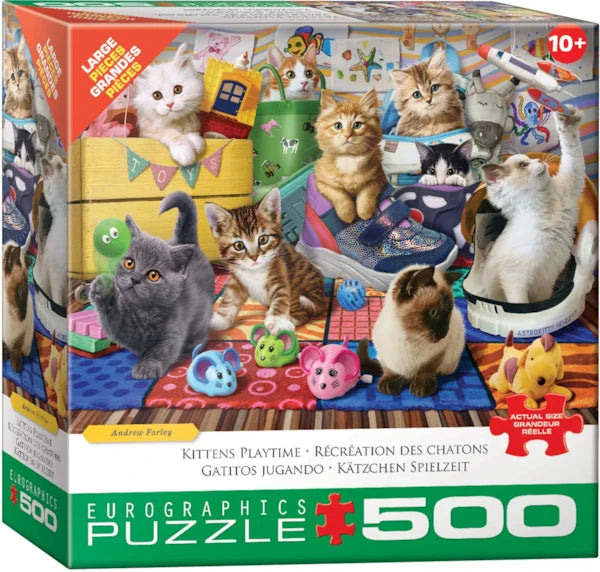 Eurographics - 500 Piece Jigsaw Puzzle - Kittens Playtime By Andrew Farley