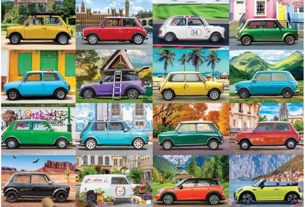 Eurographics - 550 Piece Shaped Tin Puzzle - Classic Mini Cooper Tin