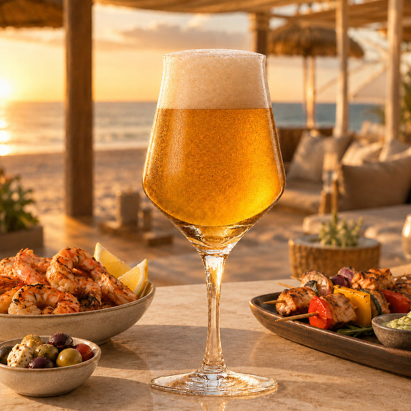 Masterbrew Amber Beer Glasses (2-Pack) | 410 mL / 14 oz – lifestyle or serving view