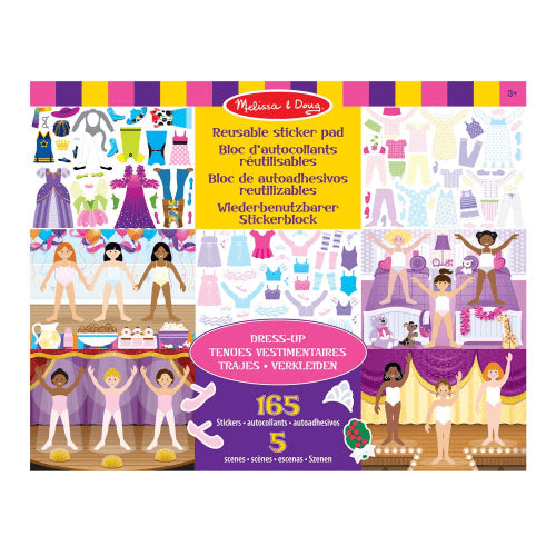 Melissa & Doug Dress-Up reusable sticker pad with fashion scenes