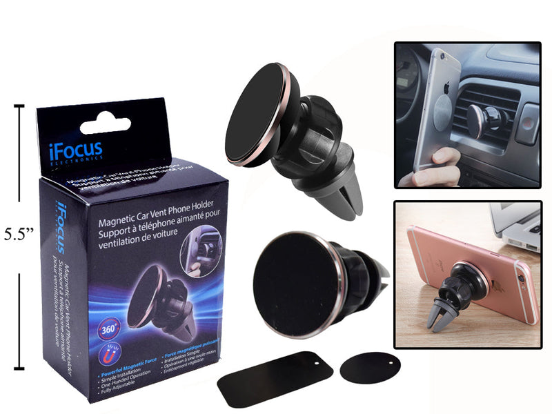 iFOCUS 86949 magnetic phone holder for a vehicle air vent