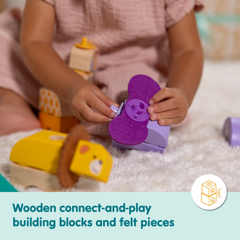 Melissa & Doug - Blockables Safari Play Set - in use during play