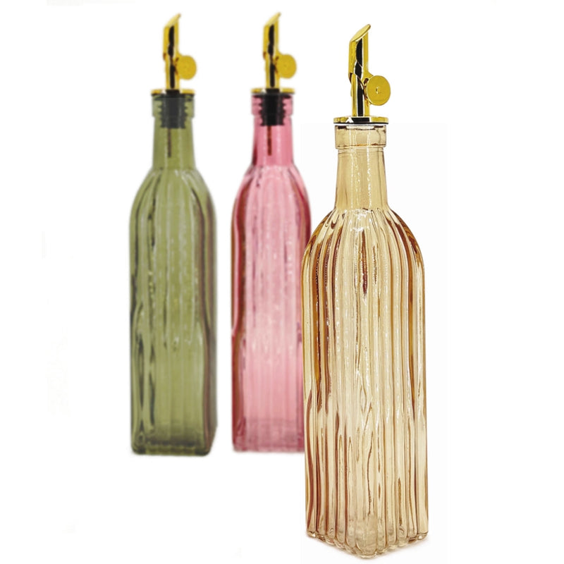 Natural Living - Glass Oil & Vinegar Bottle - Amber — glass bottle colour collection; other bottles sold separately.