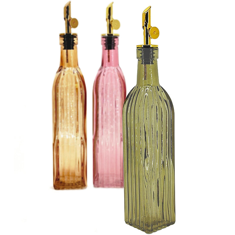 Natural Living - Glass Oil & Vinegar Bottle - Green — glass bottle colour collection; other bottles sold separately.