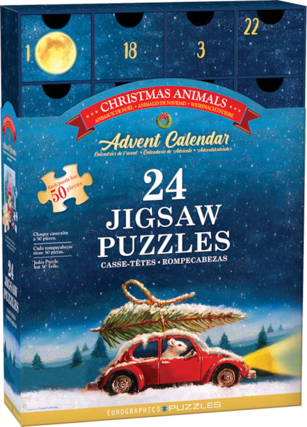 Eurographics - Christmas Animals - Advent Calendar (24 Jigsaw Puzzles)