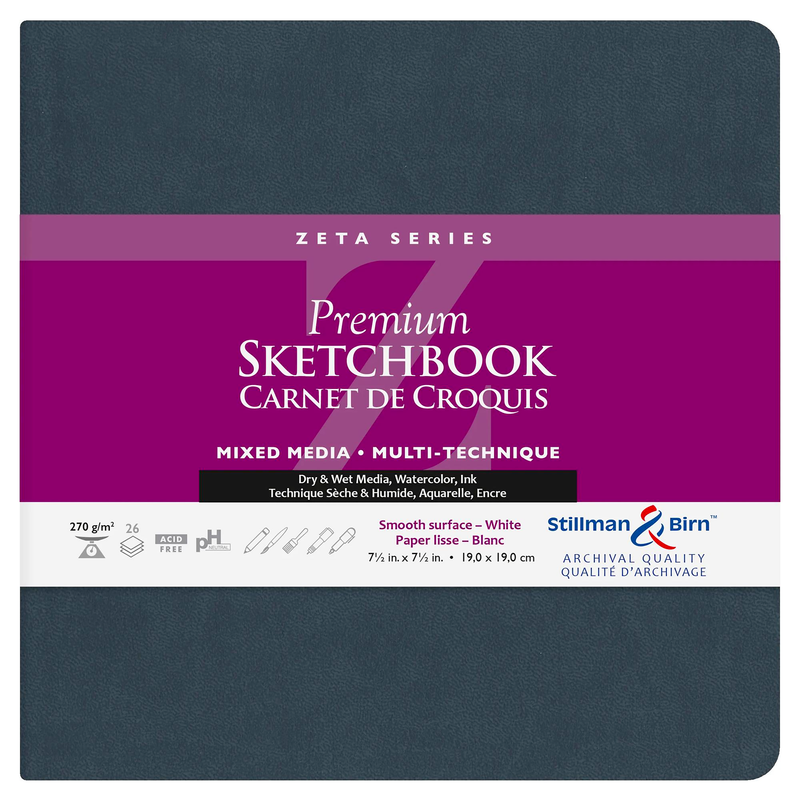 Softcover notebook Zeta: Square 270G white 26 Sheets  (7.5 x 7.5 in)