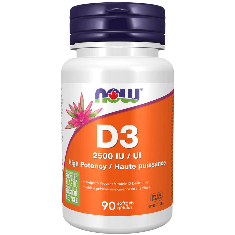 Now - Vitamin D - 3 2500 IU 90GEL