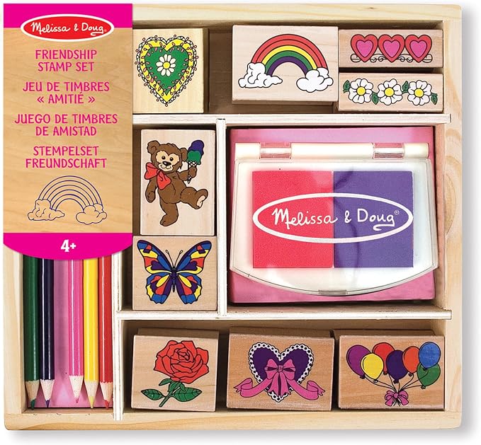 Melissa & Doug - Wooden Stamp Set - Friendship