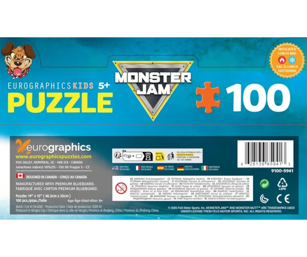 Eurographics - 100 Piece Lunch Bag Puzzle - Monster Mutt - Monster Jam