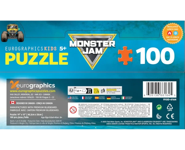 Eurographics - 100 Piece Lunch Bag Puzzle - Classroom Crusher - Monster Jam