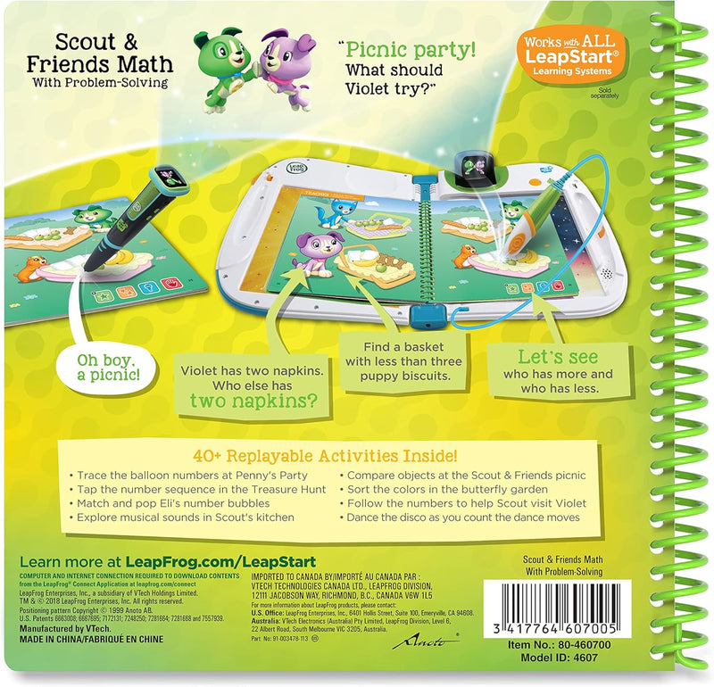 LeapFrog - LeapStart Preschool (Level 1) - Scout & Friends Math with Problem Solving Activity Book (English Version)
