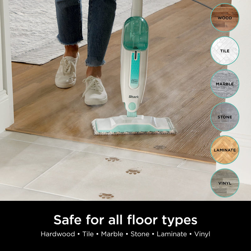 Shark Steam Mop S1000C, White/Seafoam Blue