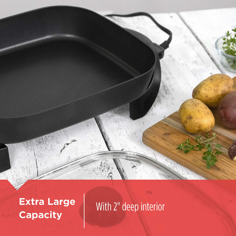 BLACK+DECKER - SK1215BCX - Electric Skillet | 12 × 15 in / 30.5 × 38.1 cm