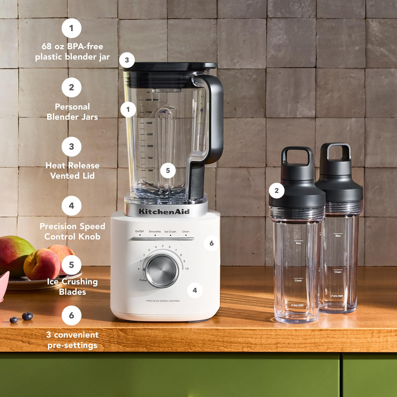KitchenAid - Pure Power KSB2078PL - Blender with 2 Personal Jars - Porcelain