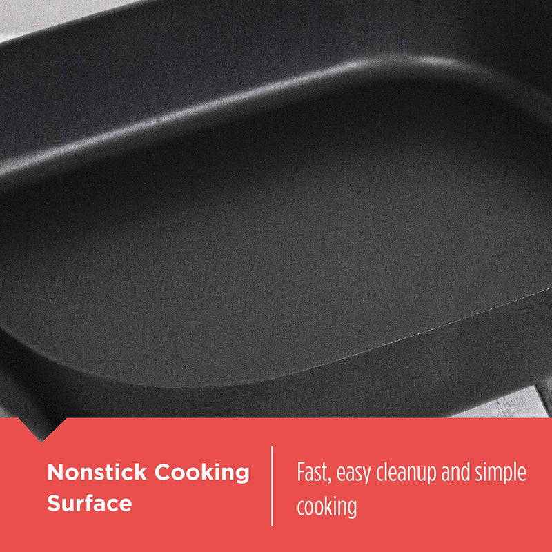 BLACK+DECKER - SK1215BCX - Electric Skillet | 12 × 15 in / 30.5 × 38.1 cm