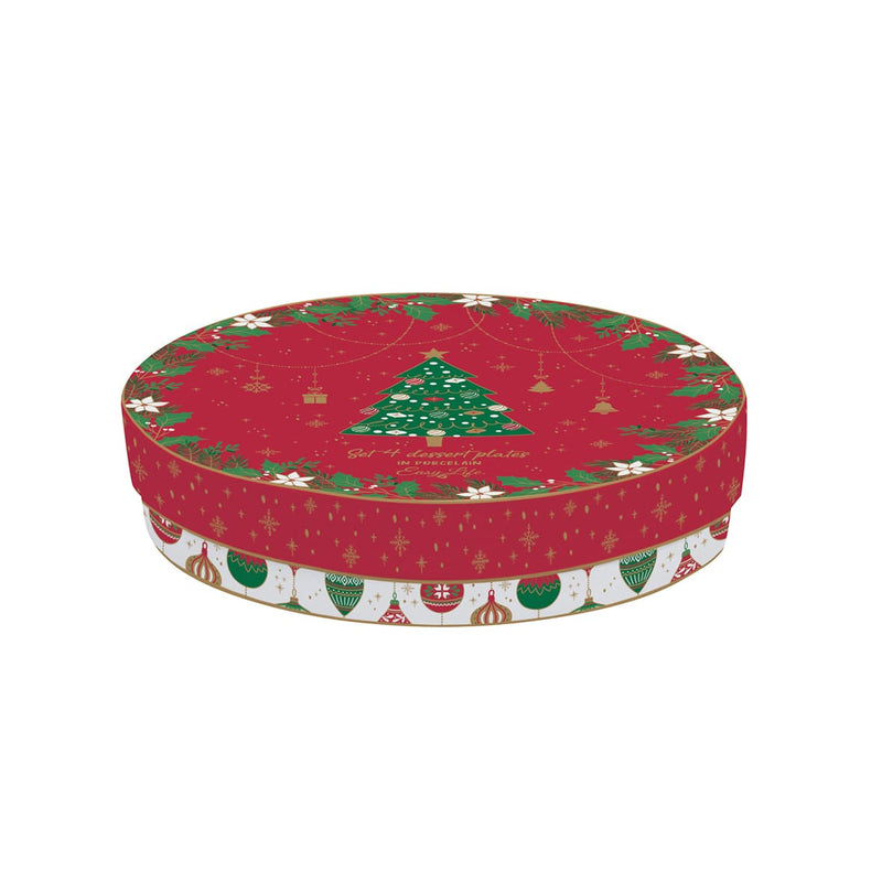 Easy Life - JINGLE BELLS - Dessert Plate -  Set of 4 | 19 cm / 7.5 in