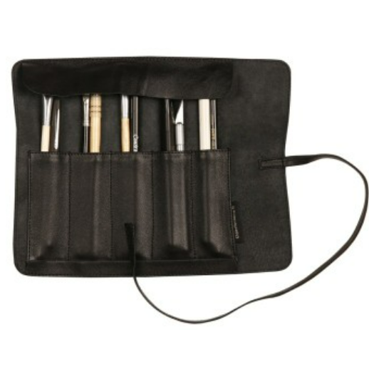 Flying Spirit: Leather Pencil Case - Sleeve Roll -Black (10.5x9.45in)