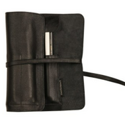 Flying Spirit: Leather Pencil Case - Sleeve Roll -Black (10.5x9.45in)
