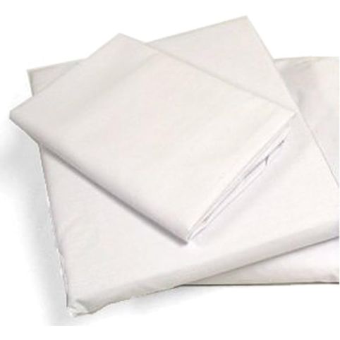 Belmonda - Sheets FLAT Microfiber /Drap Plat  64"x94" (Blanc/White)