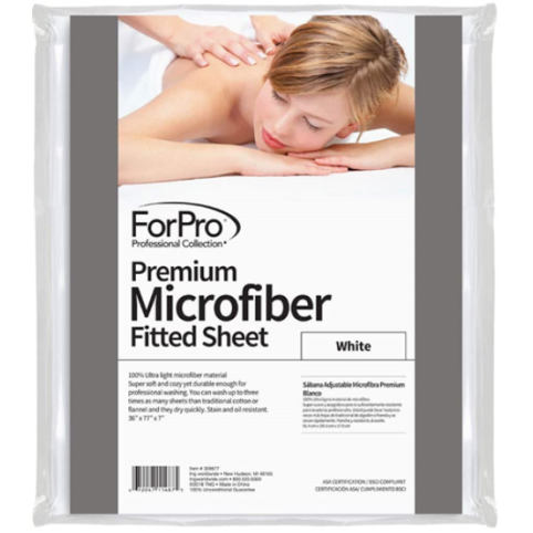 Belmonda - Sheets FITTED Microfiber /Drap-housse  32" X 72"X5.5"(Blanc/White)