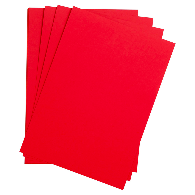 Pack of Color Drawing Paper Etival Color 160G bright red 24 sheets (29.5 x 43.3 in)