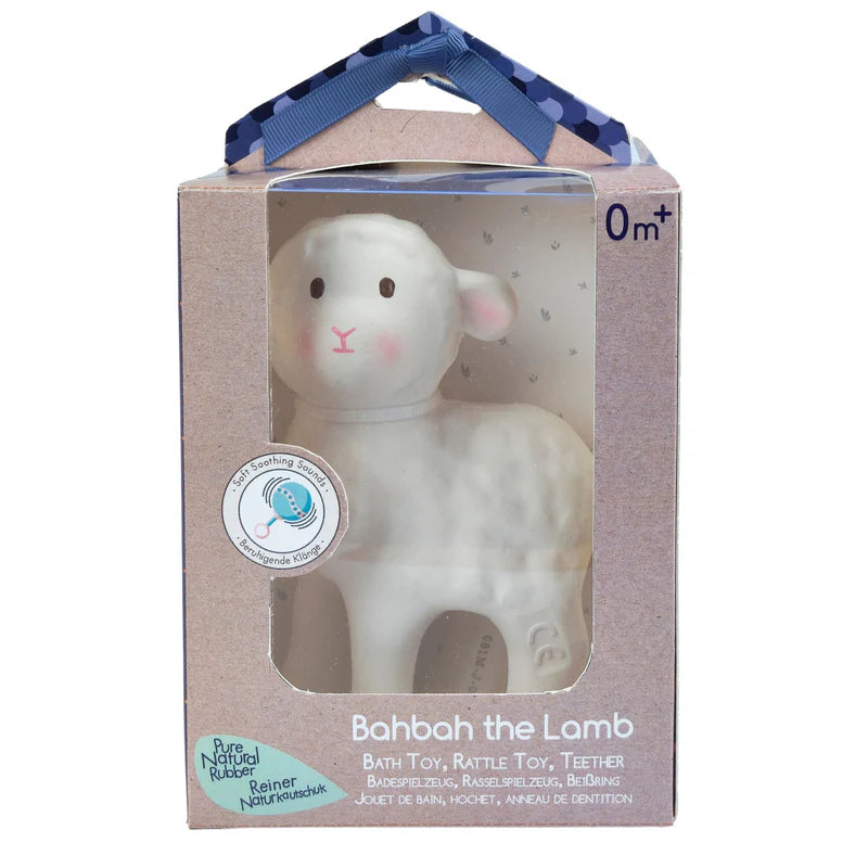 TIKIRI - BAHBAH THE LAMB NATURAL RUBBER TOY 5"H